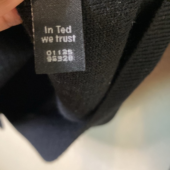 Ted Baker Quarter Zip Wool Blend Pullover Black Long Sleeve Men's Sweater 4(L) - Picture 10 of 14